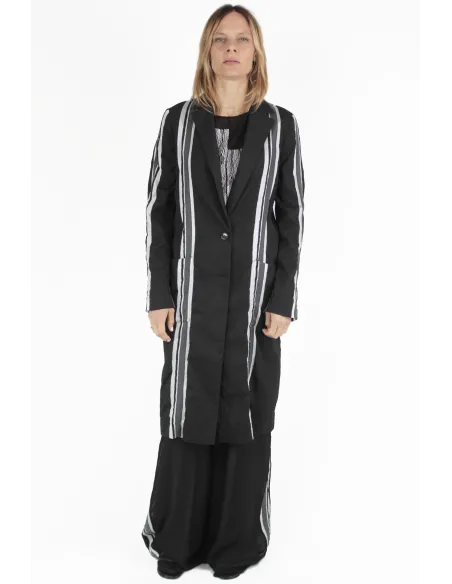PierAntonio Gaspari IMPERMEABILI Stripes Long Coat
