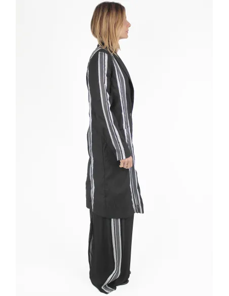 PierAntonio Gaspari IMPERMEABILI Stripes Long Coat