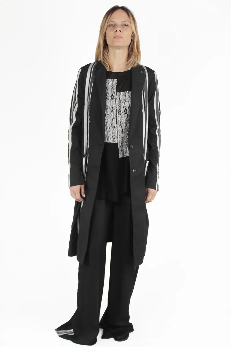 PierAntonio Gaspari IMPERMEABILI Stripes Long Coat
