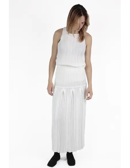 Gongdid Design ROCKE Slits Pleats Skirt