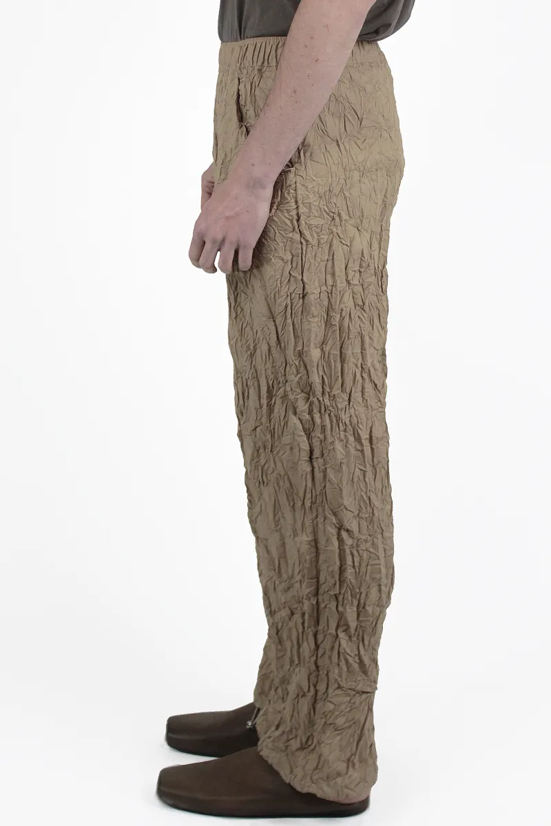 Gongdid Design Pantaloni Crumpled Pleated Pants