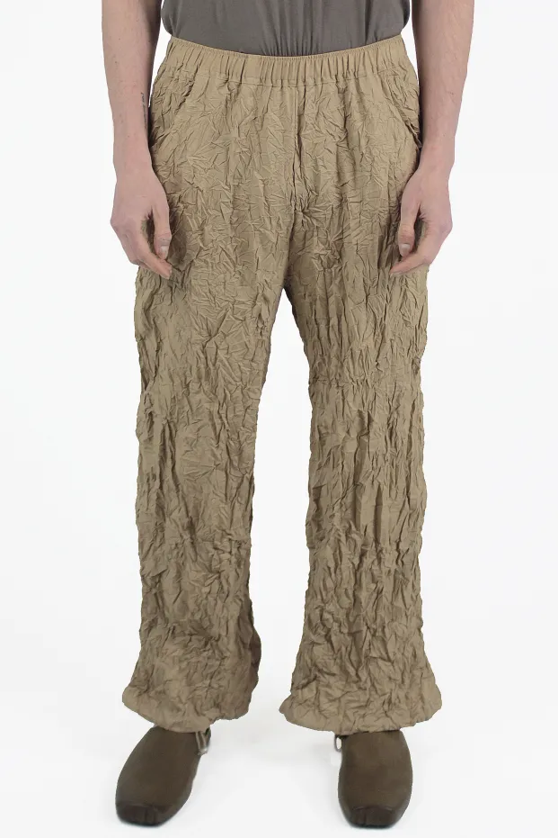Gongdid Design Pantalons Crumpled Pleated Pants
