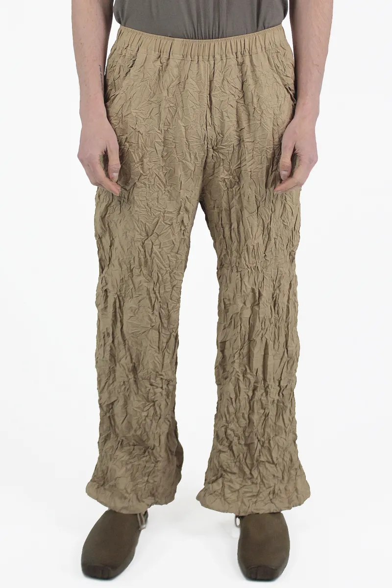 Gongdid Design Pantaloni Crumpled Pleated Pants