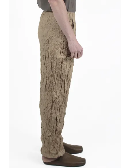 Gongdid Design 裤子 Crumpled Pleated Pants
