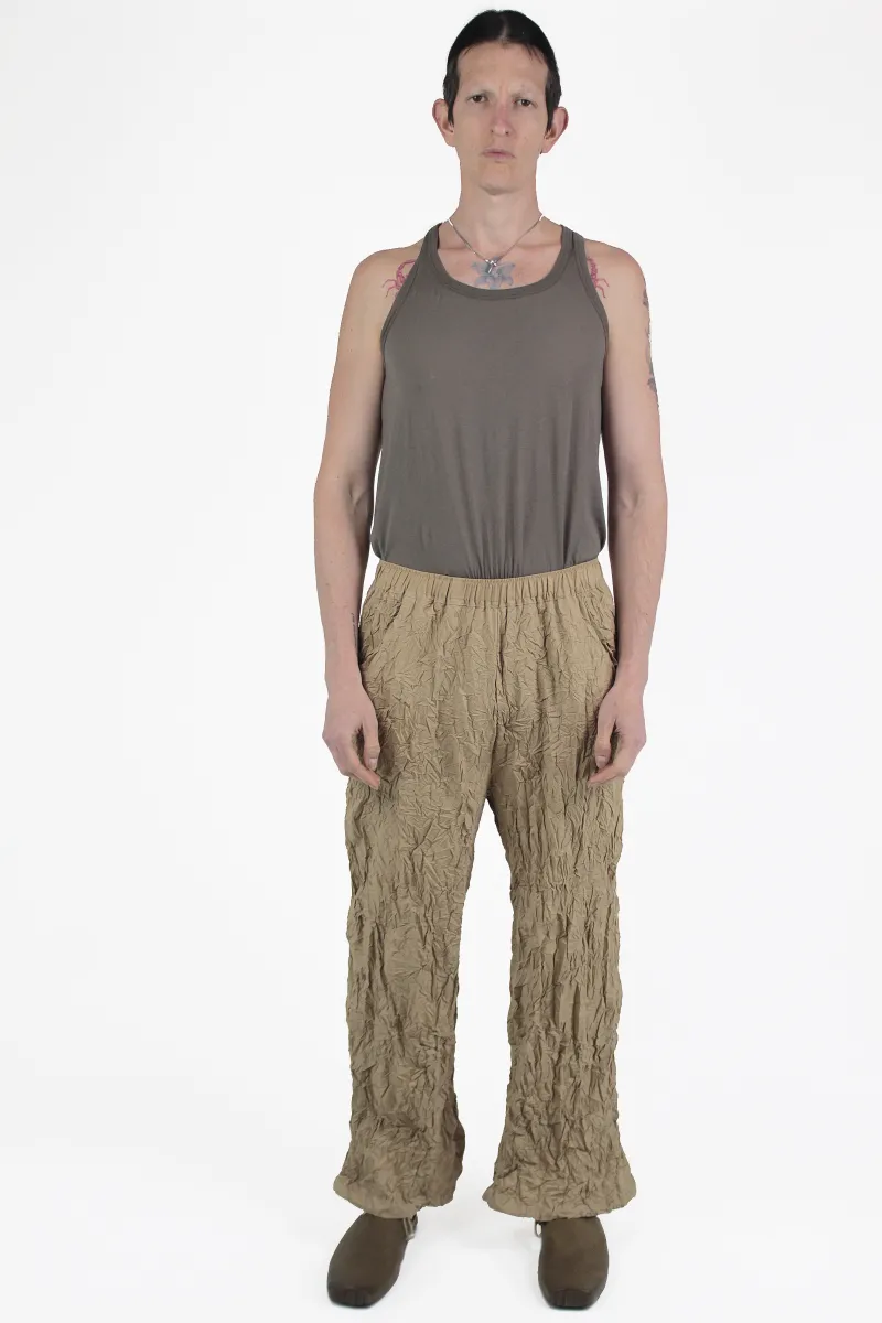 Gongdid Design Pantaloni Crumpled Pleated Pants