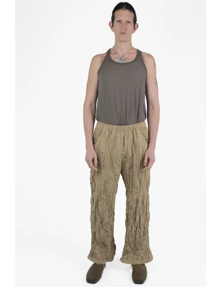 Gongdid Design Pantalones Crumpled Pleated Pants