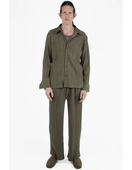 Gongdid Design Jacken Stripe Pleats Jacket