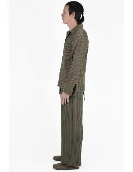 Gongdid Design 자켓 Stripe Pleats Jacket