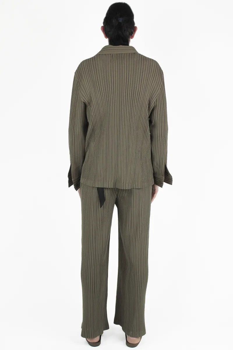 Gongdid Design 자켓 Stripe Pleats Jacket