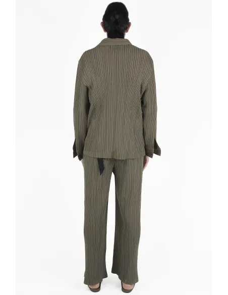 Gongdid Design 자켓 Stripe Pleats Jacket
