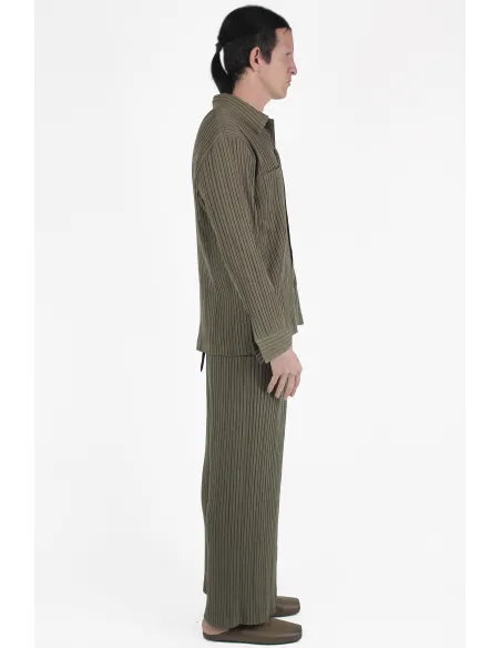 Gongdid Design Chaquetas Stripe Pleats Jacket