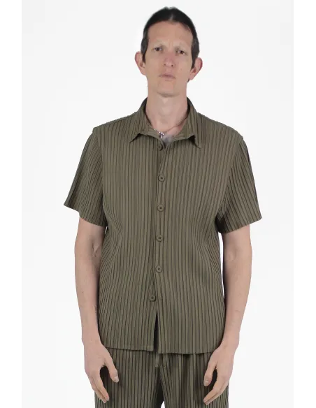 Gongdid Design Hemden Stripe Pleats Ss Shirt
