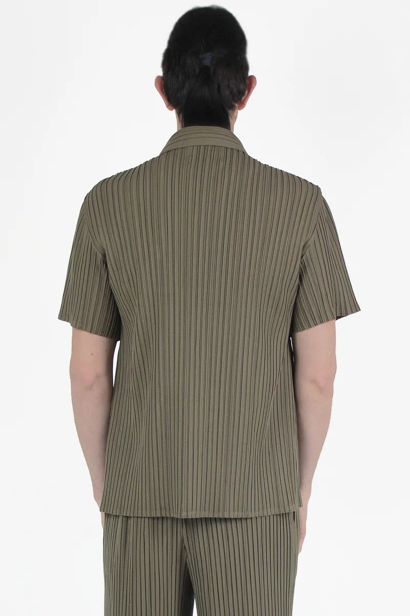 Gongdid Design Hemden Stripe Pleats Ss Shirt
