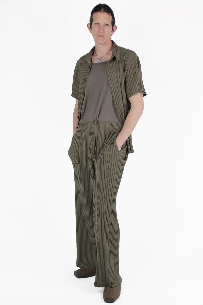 Gongdid Design Hemden Stripe Pleats Ss Shirt