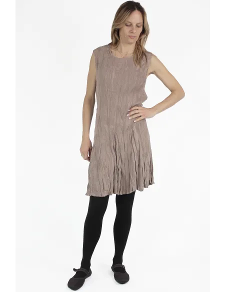 Gongdid Design VESTIDOS Wavy Pleats Dress