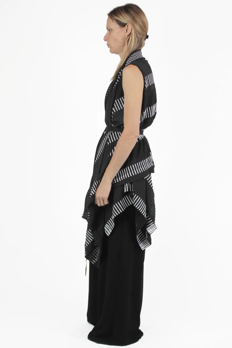 PierAntonio Gaspari Chaqueta sin mangas Plisse Trompe Vest