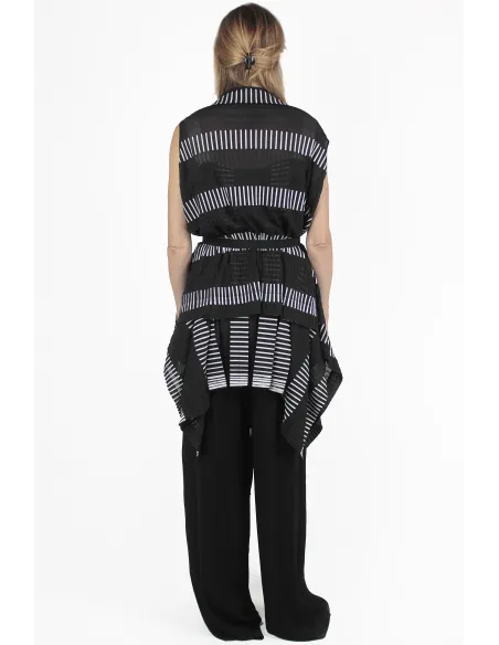 PierAntonio Gaspari 无袖的 Plisse Trompe Vest