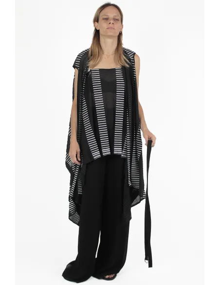 PierAntonio Gaspari ノースリーブジャケット Plisse Trompe Vest