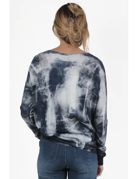 High PULLOVER Shibori Jet Sweater
