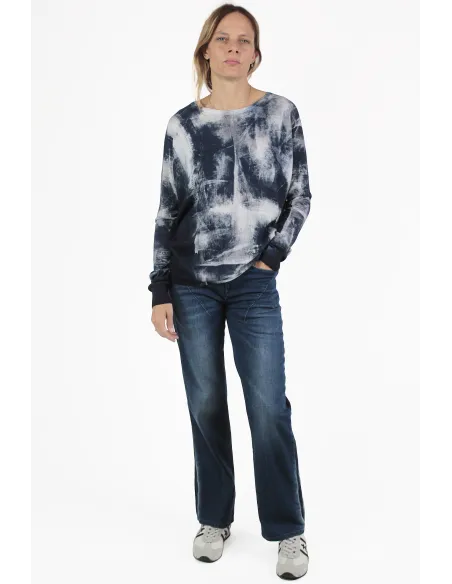High PULLOVER Shibori Jet Sweater