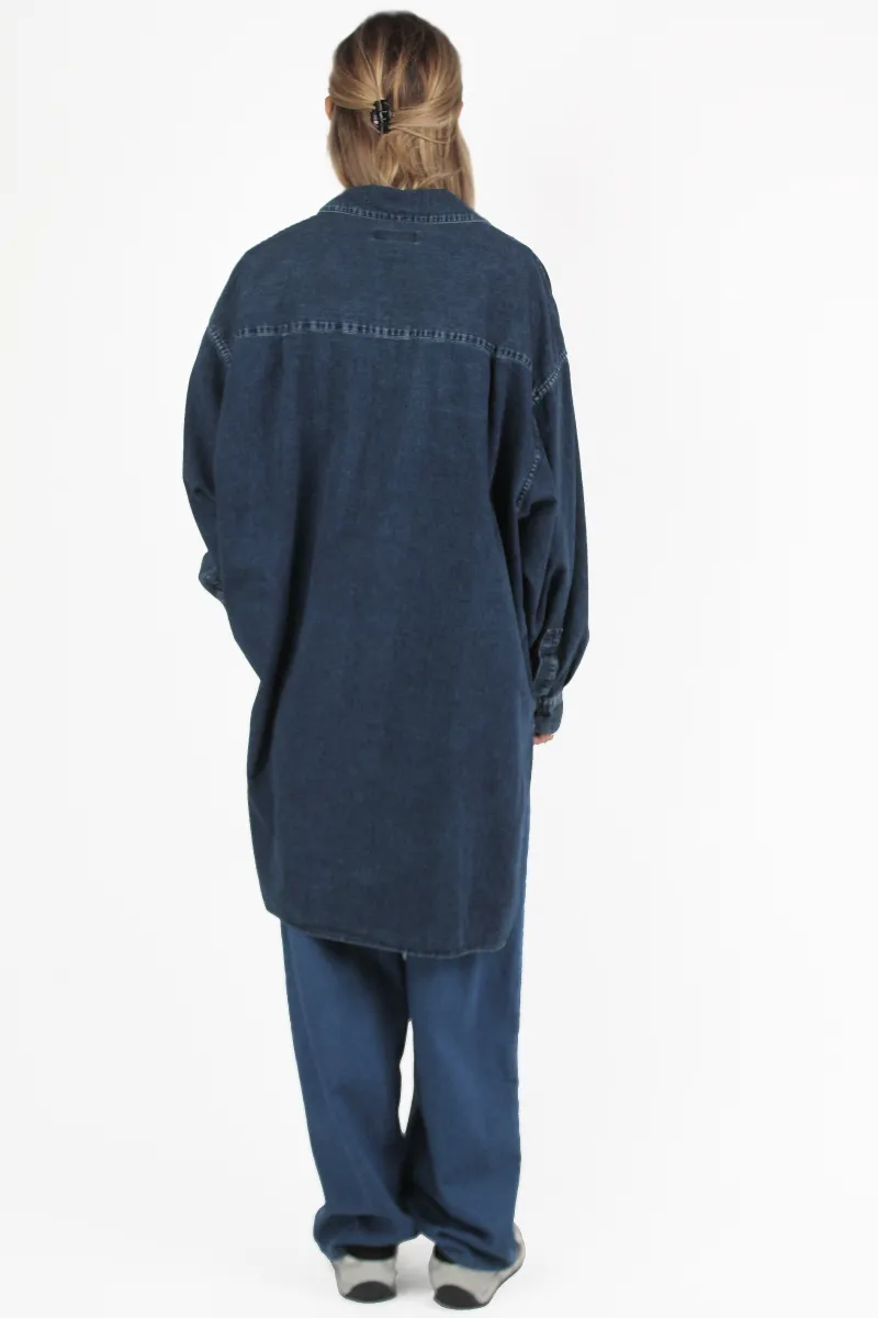 Yohji Yamamoto 衬衫 Umbalanced Indigo Blouse