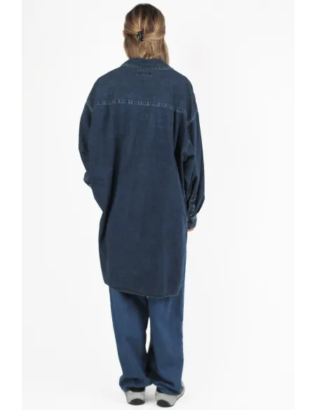 Yohji Yamamoto CAMISETAS Umbalanced Indigo Blouse