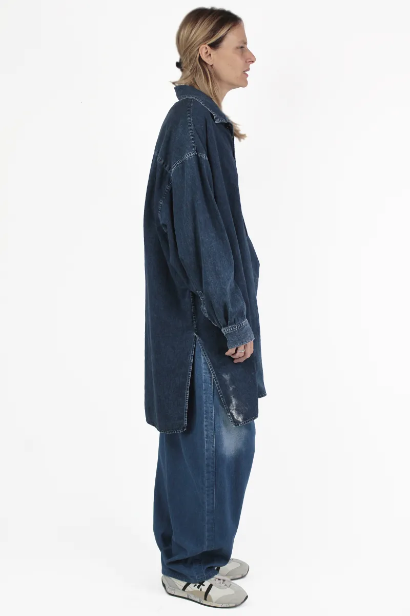 Yohji Yamamoto シャツ Umbalanced Indigo Blouse