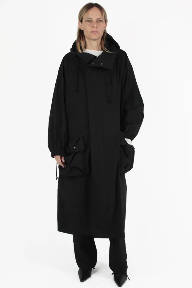 Yohji Yamamoto CAPOTTI IMPERMEABILI Hooded Big Coat