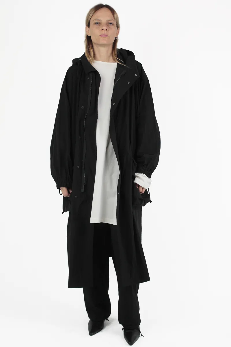 Yohji Yamamoto IMPERMEABILI Hooded Big Coat