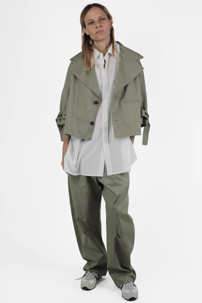 Yohji Yamamoto GIACCHE N-Wide Collar JB Khaki