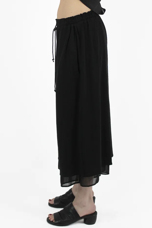 Yohji Yamamoto PANTALONI Gathered Double Pants 2