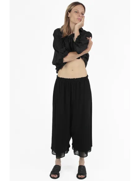 Yohji Yamamoto PANTALONI Gathered Double Pants