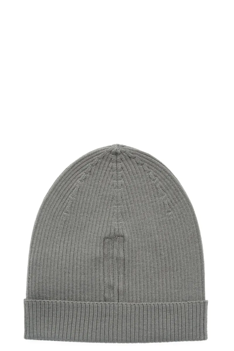 Rick Owens 모자 Ribbed Beanie Hat
