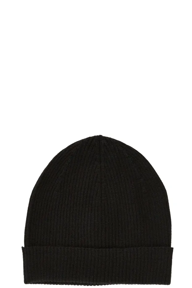 Rick Owens Cappelli Ribbed Beanie B Hat