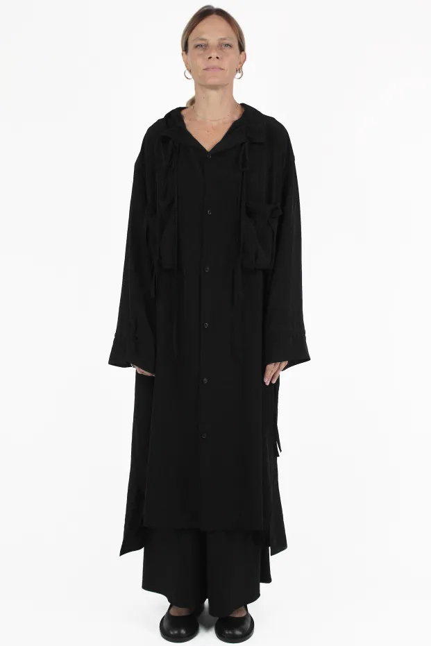Yohji Yamamoto CAMICIE Gather Collar Dress