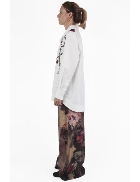 Antonio Marras CAMICIE Embroidery Rose Shirt