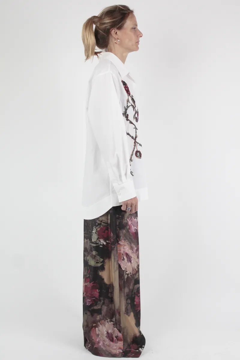 Antonio Marras CAMICIE Embroidery Rose Shirt