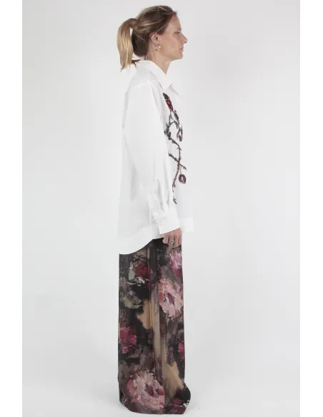 Antonio Marras CAMICIE Embroidery Rose Shirt