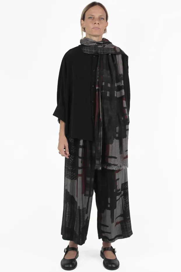 Yohji Yamamoto 스카프 Rec Print Scarf