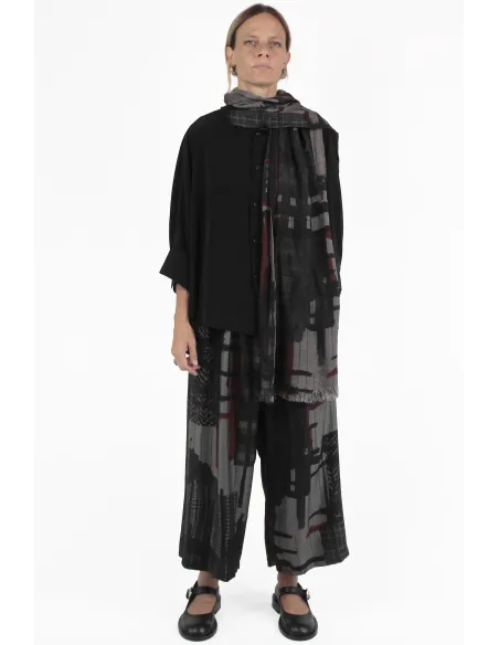 Yohji Yamamoto FOULARDS Rec Print Scarf