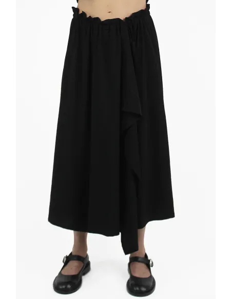 Yohji Yamamoto PANTALONI Slit Gather Pantskirt