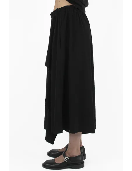 Yohji Yamamoto PANTALONI Slit Gather Pantskirt