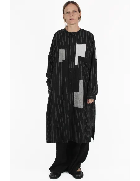 Yohji Yamamoto CAMICIE Piping Collar Dress