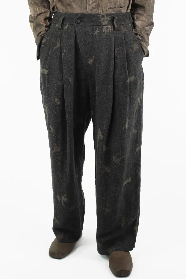 Ziggy Chen ズボン Jacquard Pleats Pants