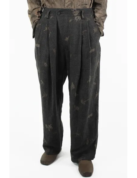 Ziggy Chen 裤子 Jacquard Pleats Pants