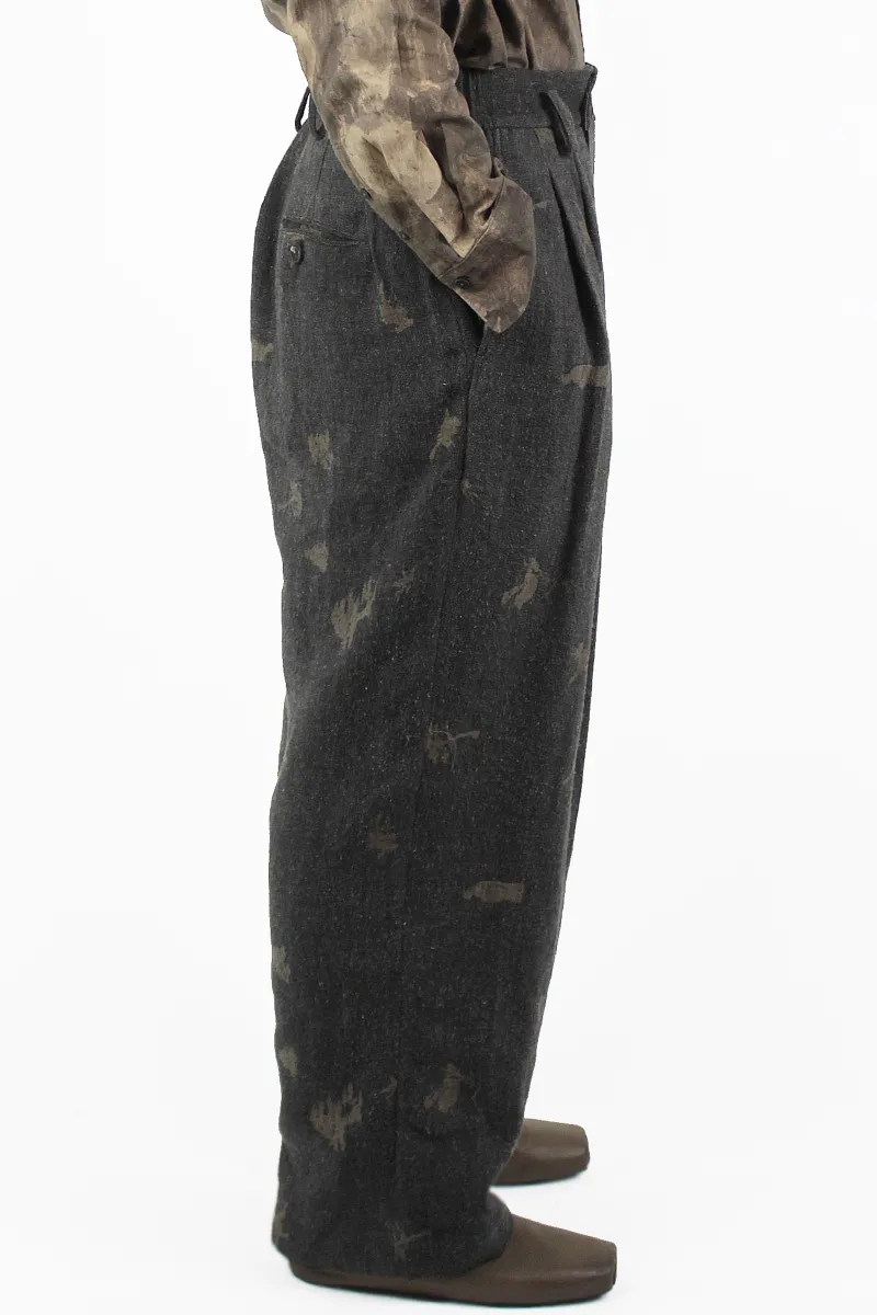 Ziggy Chen ズボン Jacquard Pleats Pants