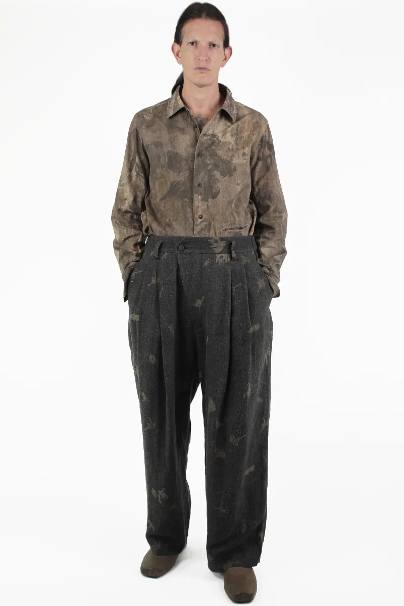 Ziggy Chen 裤子 Jacquard Pleats Pants