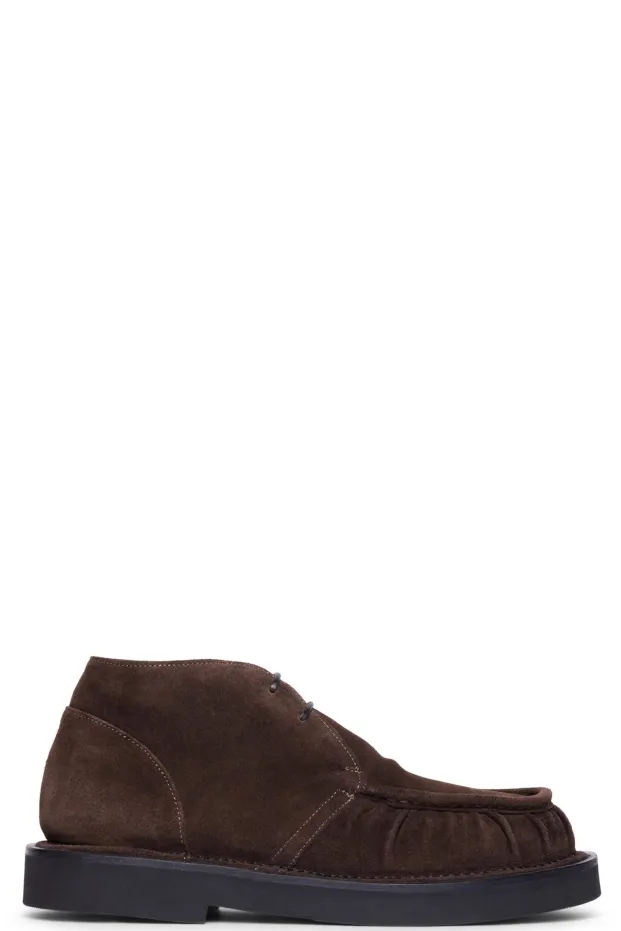 Mattia Capezzani Zapatos con Cordones Ebony Suede Shoes