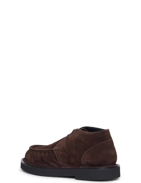 Mattia Capezzani Zapatos con Cordones Ebony Suede Shoes