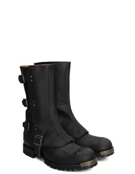 Ziggy Chen Bottes Brass Buckle Boots